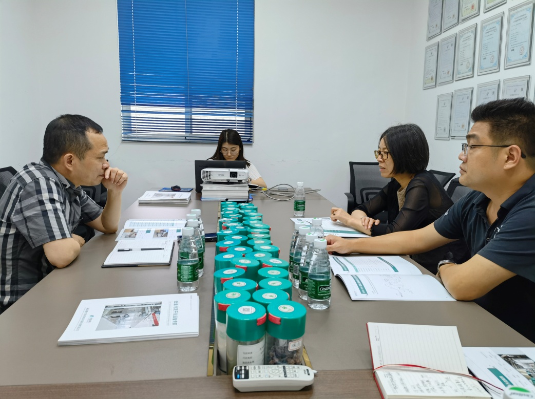 广东省环境保护产业协会秘书长易颂辉一行莅临深圳德尔科机电环保科技有限公司花都制造基地考察交流(图2)